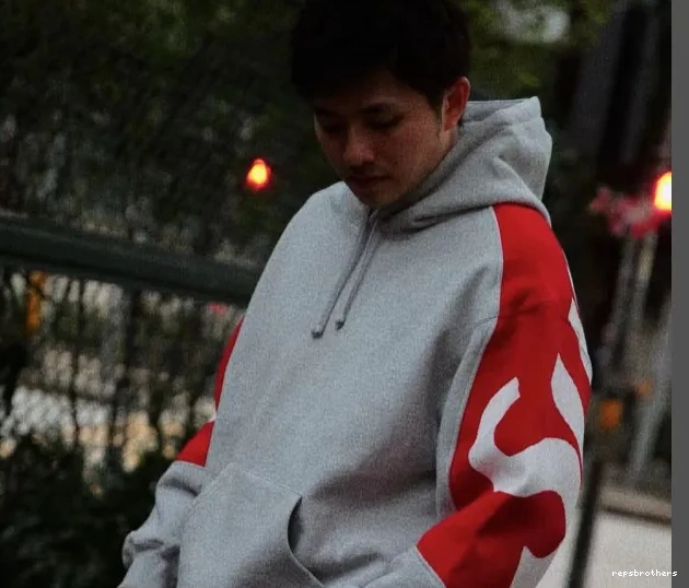 S HOODED L Back LOGO Grey M Big Sweatshirt Black BIG XL SWEATSHIRT JACQUARD Hoodie LOGO 0628